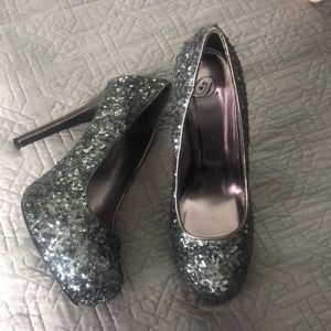 Sequin heels